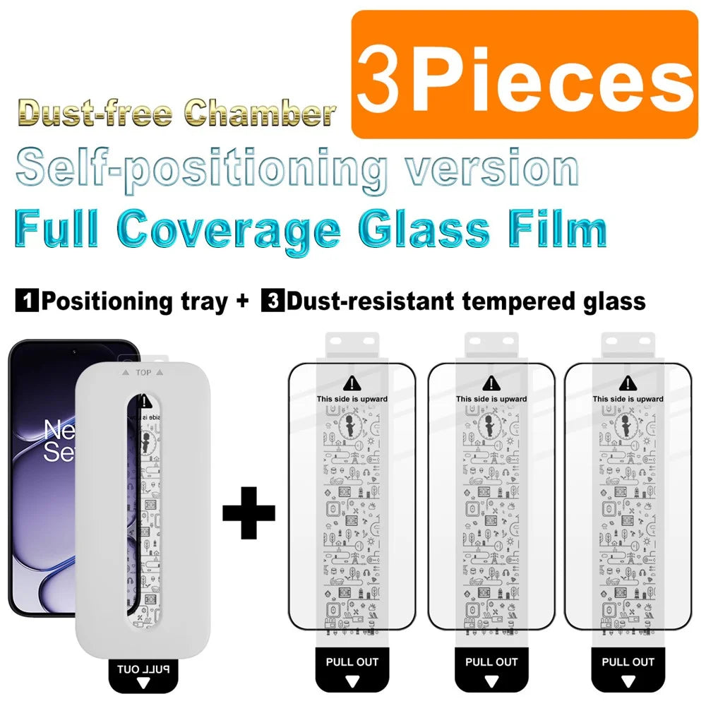 IMAK 3Pcs For OnePlus Turbo 6 5G / Turbo 6V 5G / Nord 6 5G Tempered Glass Full Screen Protector Full Glue Film with Dust-free Installation Tool (Fingerprint Unlock) - Black - 7