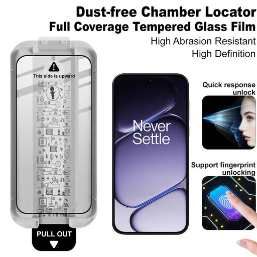 IMAK 3Pcs For OnePlus Turbo 6 5G / Turbo 6V 5G / Nord 6 5G Tempered Glass Full Screen Protector Full Glue Film with Dust-free Installation Tool (Fingerprint Unlock) - Black - 2