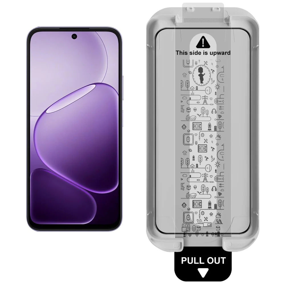 IMAK 3Pcs For Oppo A6c 4G Tempered Glass Full Screen Protector Full Glue Film with Dust-free Installation Tool - Black - 3