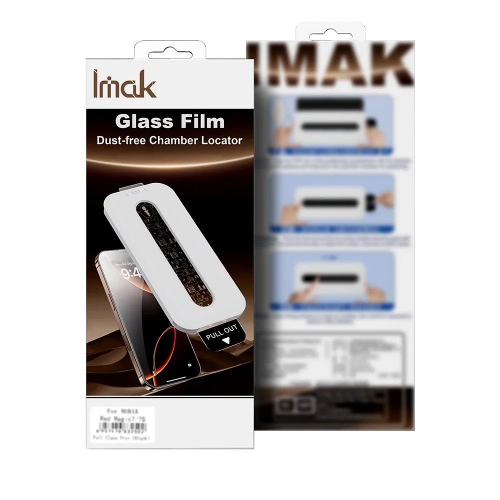 IMAK 3Pcs For Oppo A6c 4G Tempered Glass Full Screen Protector Full Glue Film with Dust-free Installation Tool - Black - 5