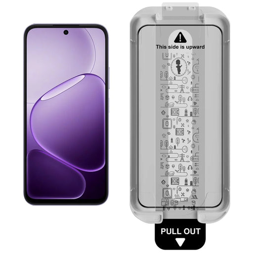 IMAK For Oppo A6c 4G Tempered Glass Full Screen Protector Full Glue Film with Dust-free Installation Tool - Black - 2