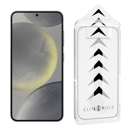 For Samsung Galaxy S24 Anti-Spy Full Screen Protector Full Glue Tempered Glass Film with Dust-Free Auto Alignment Tool - Black - 1
