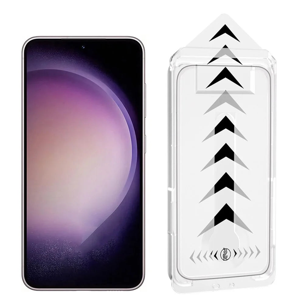 For Samsung Galaxy S23+ Anti-Spy Full Screen Protector Full Glue Tempered Glass Film with Dust-Free Auto Alignment Tool - Black - 1