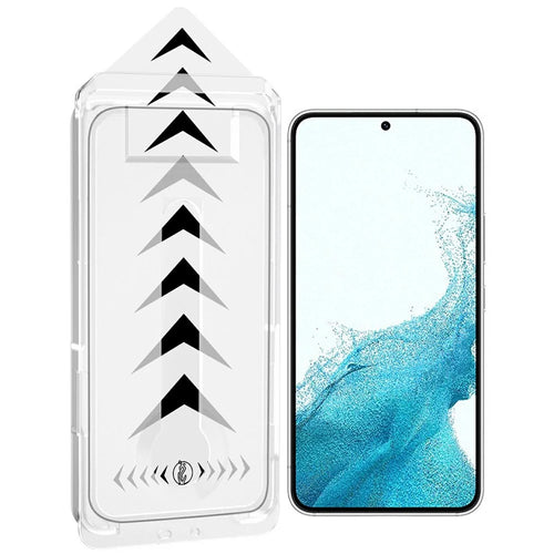 For Samsung Galaxy S22+ 5G Anti-Spy Full Screen Protector Full Glue Tempered Glass Film with Dust-Free Auto Alignment Tool - Black - 1