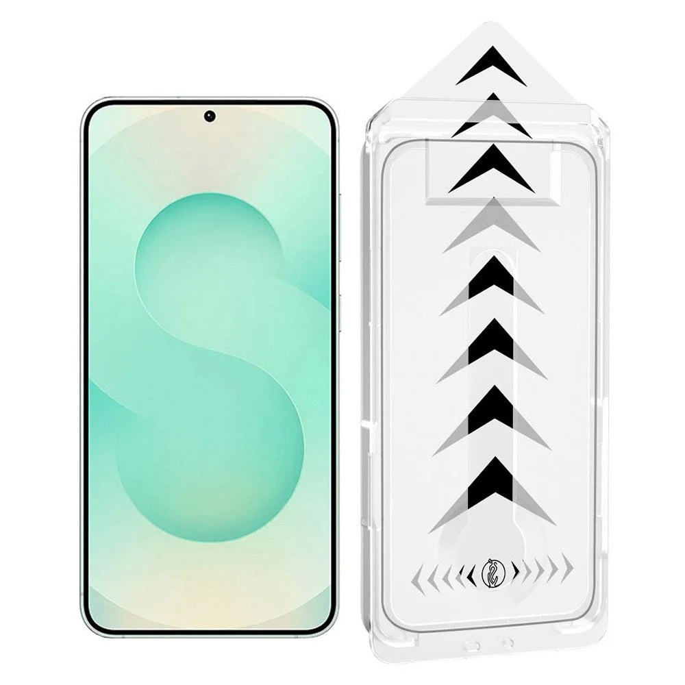 For Samsung Galaxy S25+ Full Screen Protector Full Glue Automatic Dust Removal Tempered Glass HD Film with Automatic Alignment Tool - Transparent - 1