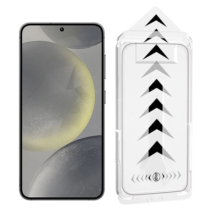 For Samsung Galaxy S24 Full Screen Protector Full Glue Automatic Dust Removal Tempered Glass HD Film with Automatic Alignment Tool - Transparent - 1