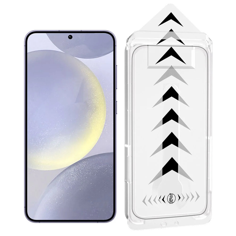 For Samsung Galaxy S24+ Full Screen Protector Full Glue Automatic Dust Removal Tempered Glass HD Film with Automatic Alignment Tool - Transparent - 1