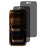 For iPhone 17 Pro 2PCS 180° Anti Spy Tempered Glass Silk Printing Full Coverage Screen Protector - Black - 1