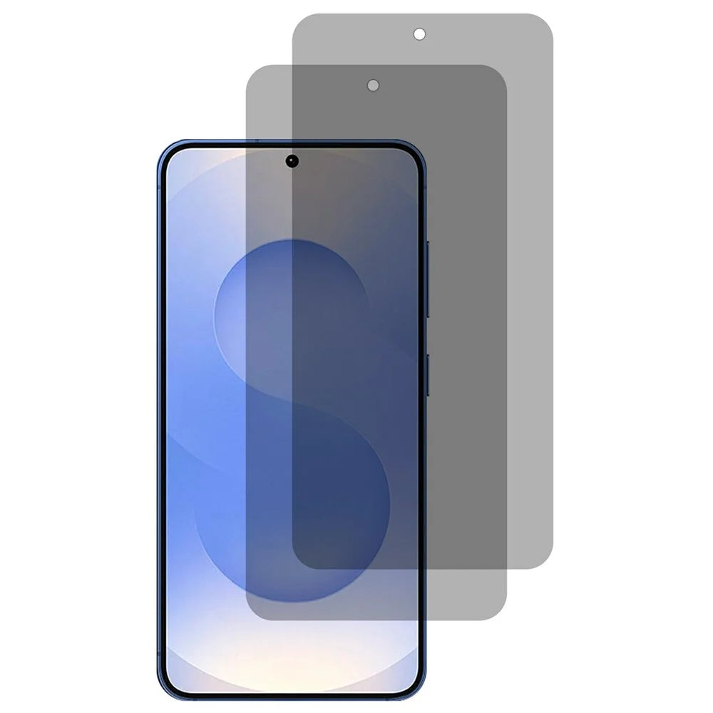 For Samsung Galaxy S26 2PCS Privacy High Aluminium-silicon Glass Screen Protector 360° Anti Spy Full Coverage Tempered Glass - Black - 1