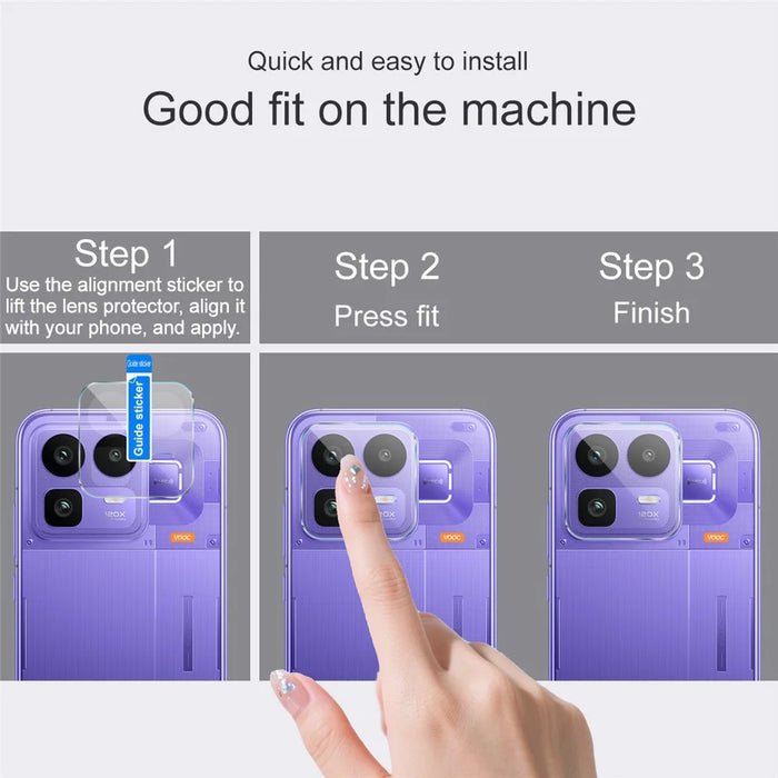 IMAK For Realme Neo8 5G Camera Lens Protector Slim Tempered Glass Full Coverage Lens Film - Transparent - 4