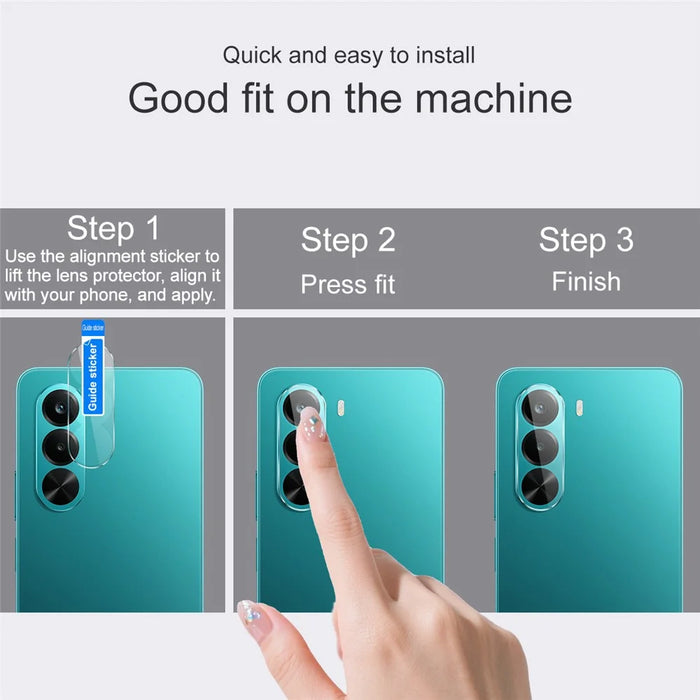 IMAK For Realme P4x 5G (India) Camera Lens Protector Slim Tempered Glass Full Coverage Lens Film - Transparent - 4