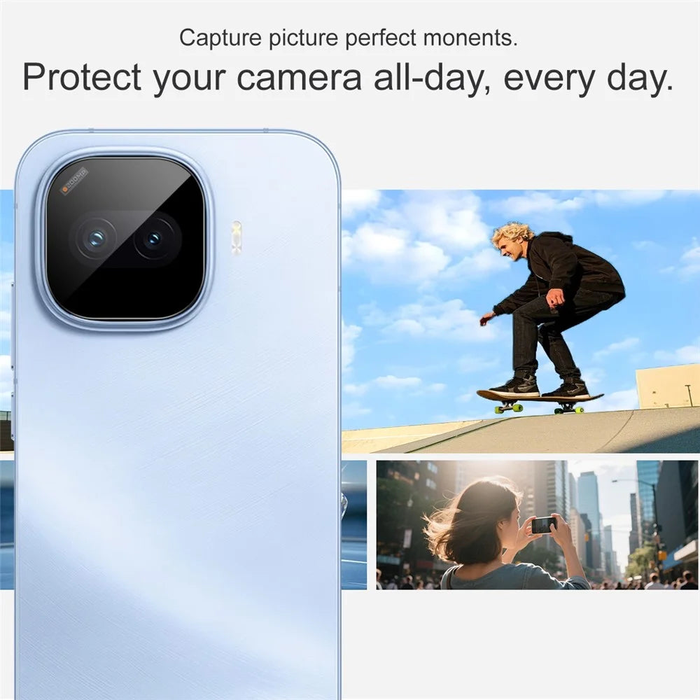 IMAK For vivo iQOO Z11 Turbo 5G Camera Lens Protector Tempered Glass HD Clear Full Cover Lens Film - Black - 5