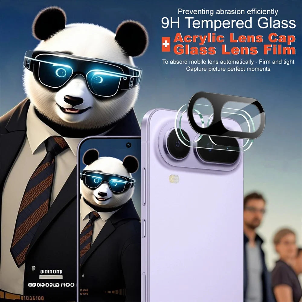 IMAK For Honor Magic8 Pro Air 5G Tempered Glass Full Cover Lens Film + Acrylic Cap - Black - 3