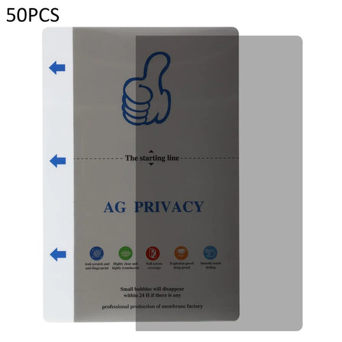 50PCS Universal Cutting Machine Privacy Film 0.18mm Anti Spy TPU Screen Protector - 1