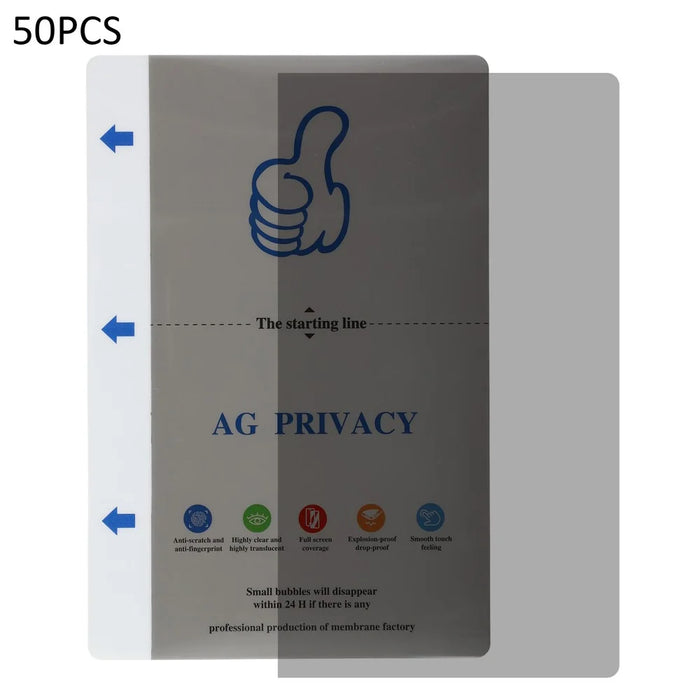 50PCS Universal Cutting Machine Privacy Film 0.18mm Anti Spy TPU Screen Protector - 1