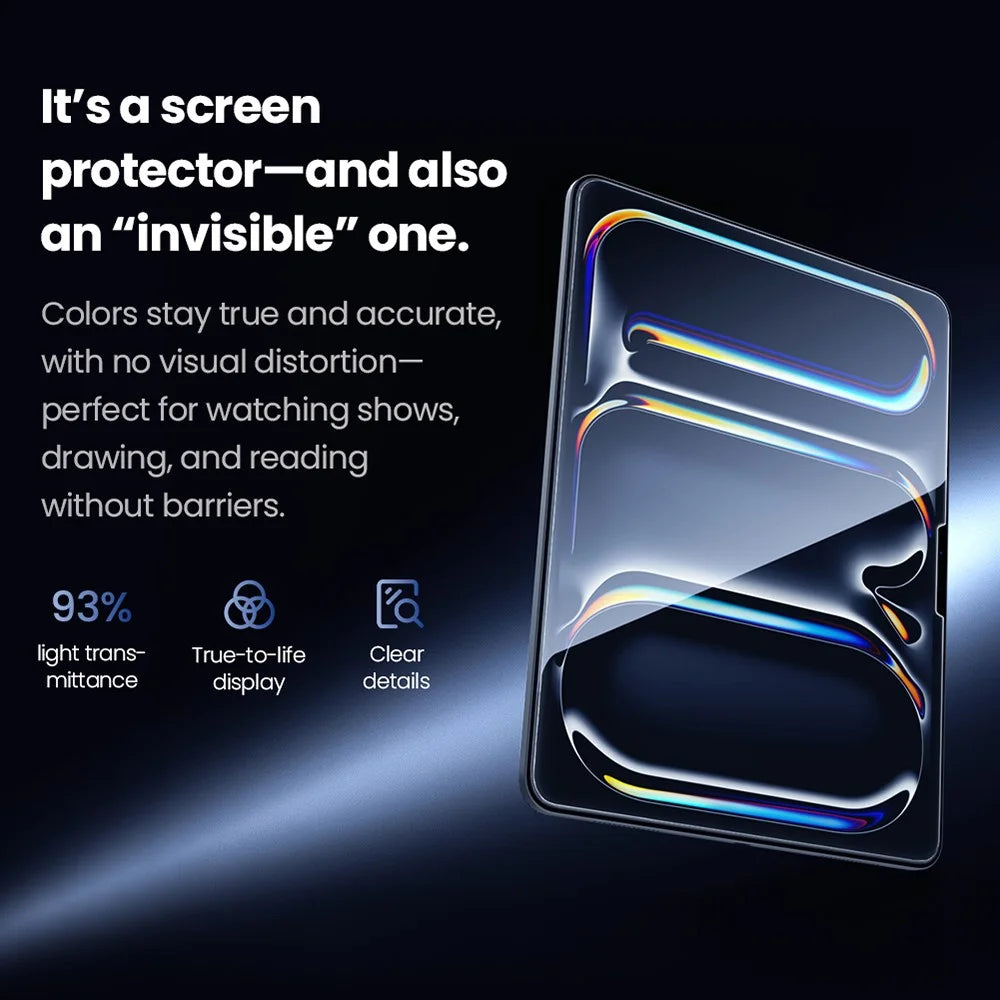 NILLKIN H+ Pro Screen Protector For iPad Pro 13 (2025) / 13 (2024) / Air 13 (2026) / (2025) / (2024) Full Glue Full Coverage 9H High Aluminium-Silicon Glass Film - Transparent - 4