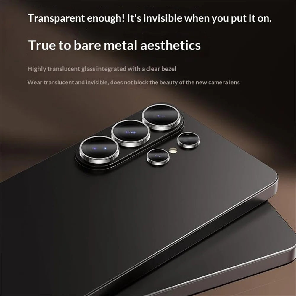 BENKS 1 Set For Samsung Galaxy S26 Corning Gorilla Glass Full Coverage Camera Lens Protector with Aluminium Alloy Frame - Black - 4