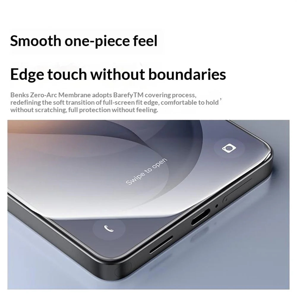 BENKS Zero Arc Series for Samsung Galaxy S26 Ultra Full Screen Protector 0.23mm High Aluminium-silicon Glass Explosion Proof Film - Transparent - 3