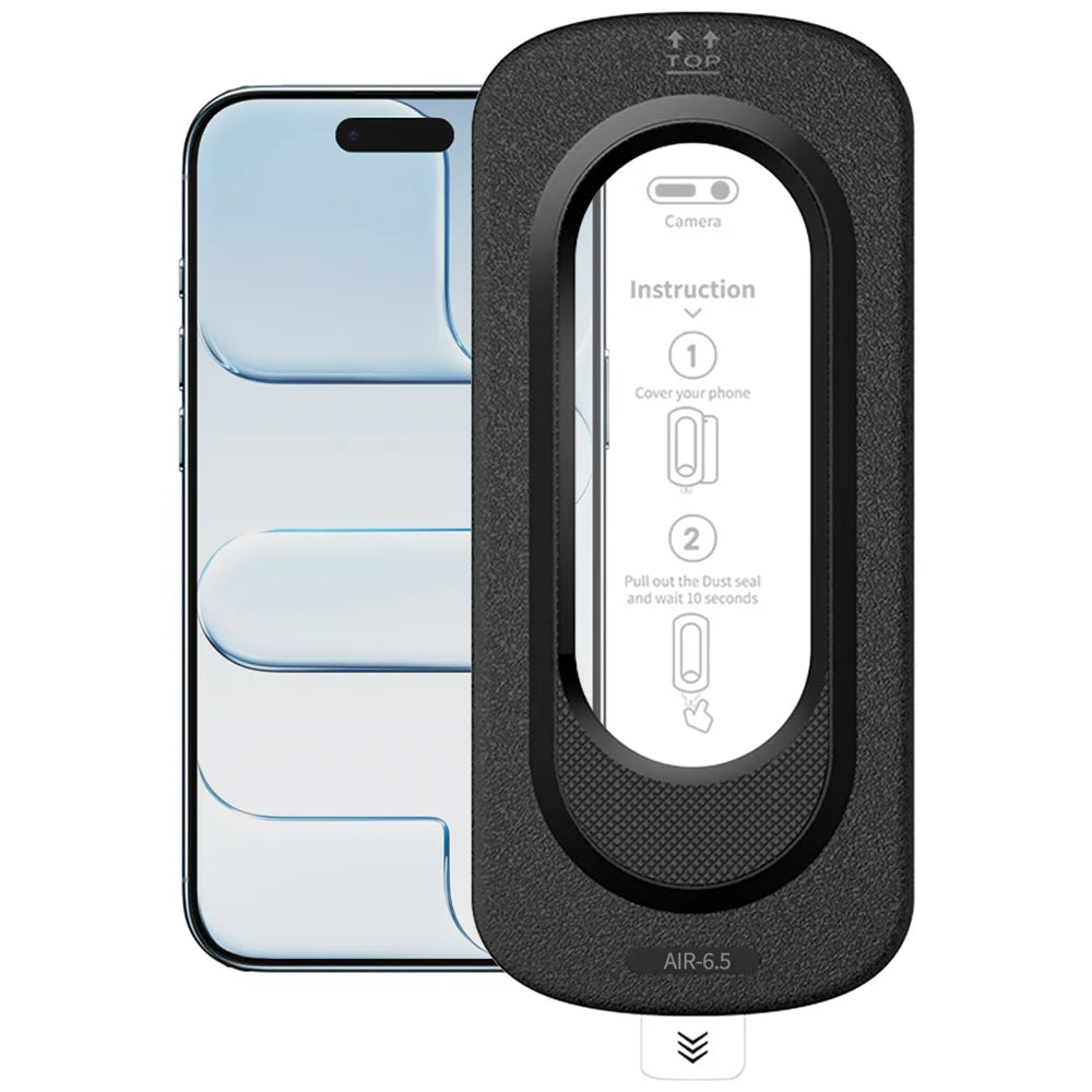 For iPhone Air Full Screen Protector Anti Fingerprint High Aluminium-silicon Glass Film with Dust Removal Installation Tool - Transparent - 1