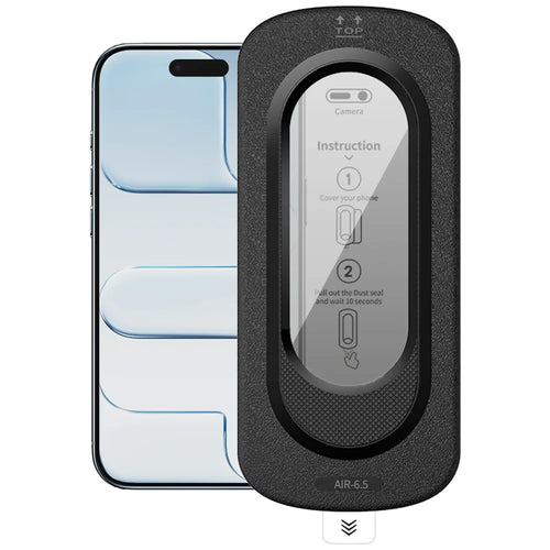 For iPhone Air Anti-Spy Full Screen Protector High Aluminium-silicon Glass Film with Dust Removal Installation Tool - Black - 1