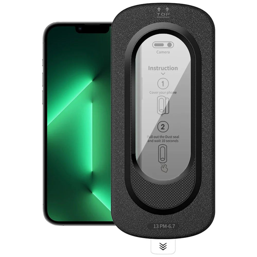 For iPhone 13 Pro Max Anti-Spy Full Screen Protector High Aluminium-silicon Glass Film with Dust Removal Installation Tool - Black - 1