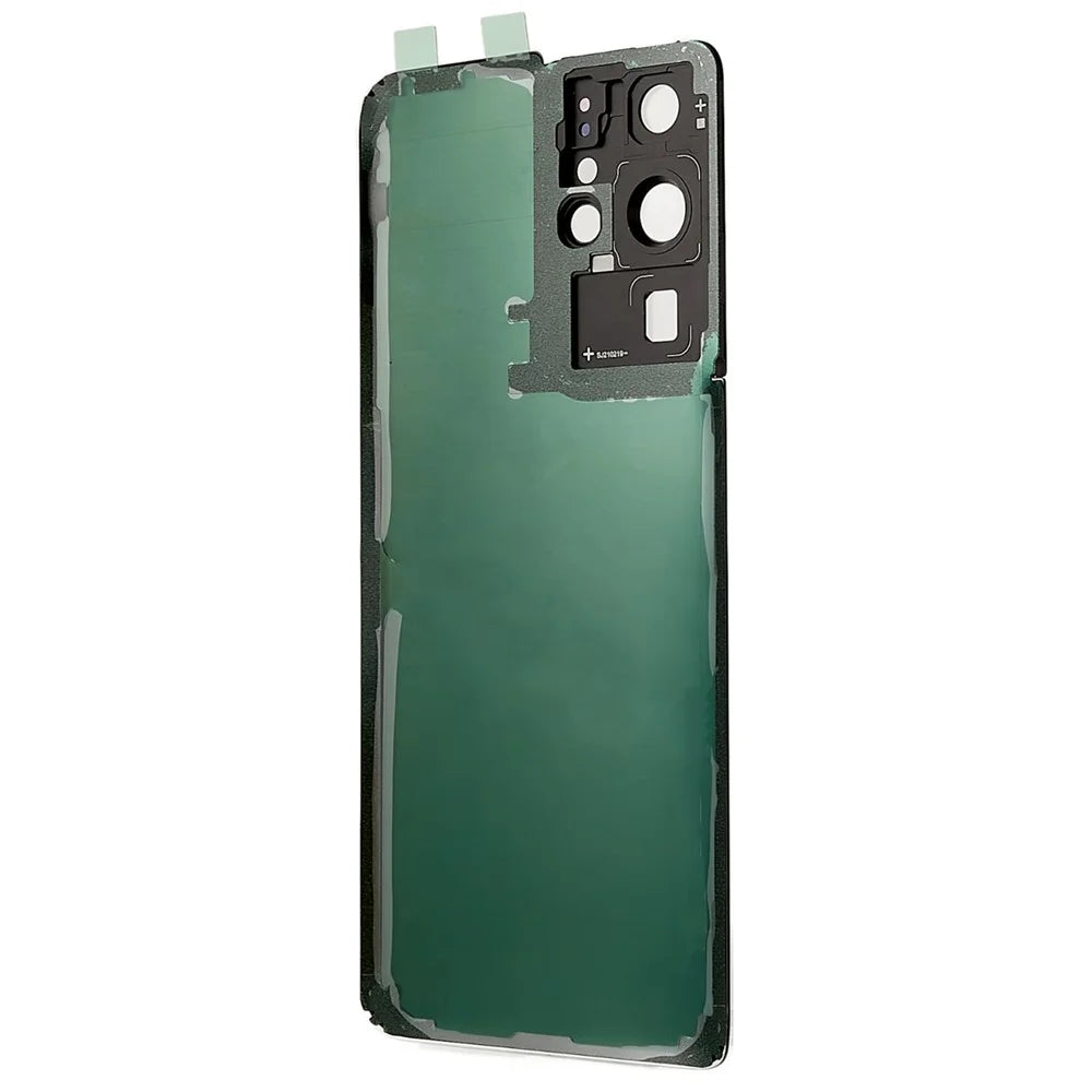 For Samsung Galaxy S21 Ultra 5G G998 Battery Housing with Adhesive Sticker + Camera Lens Cover - Black - 2