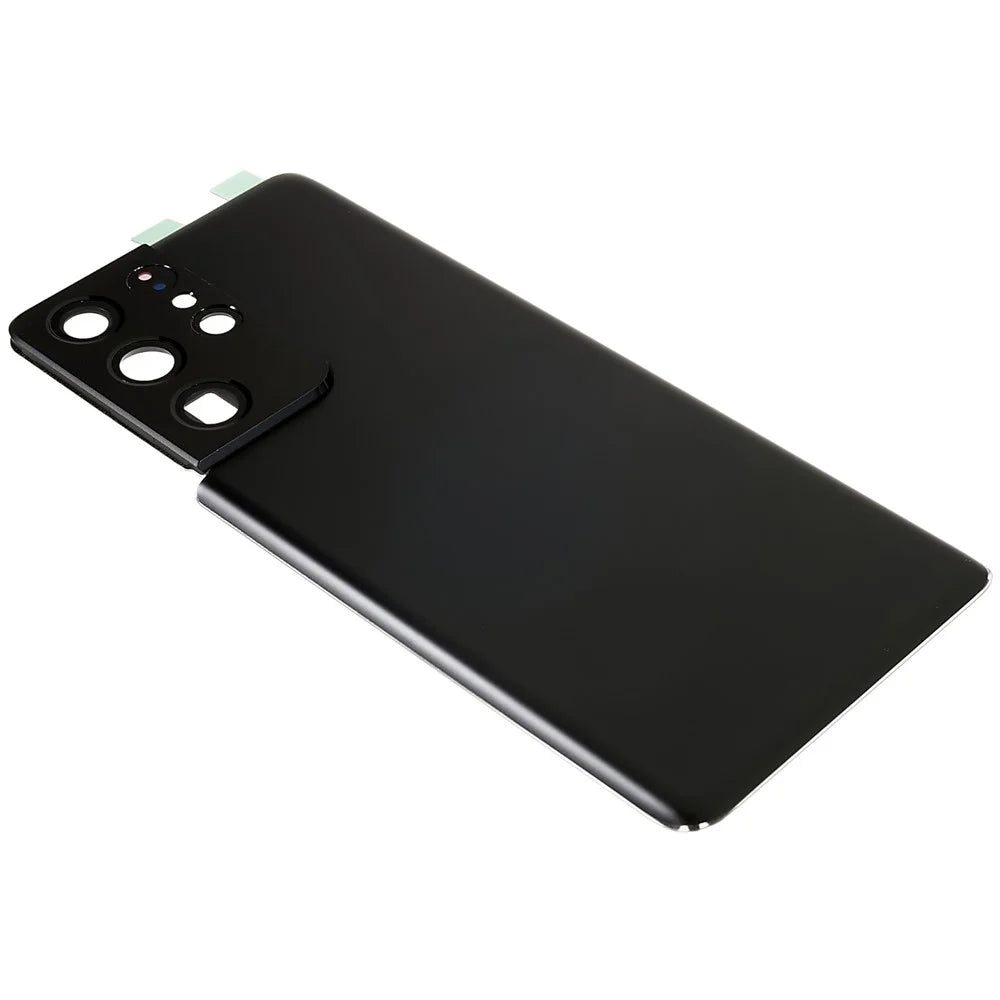 For Samsung Galaxy S21 Ultra 5G G998 Battery Housing with Adhesive Sticker + Camera Lens Cover - Black - 4