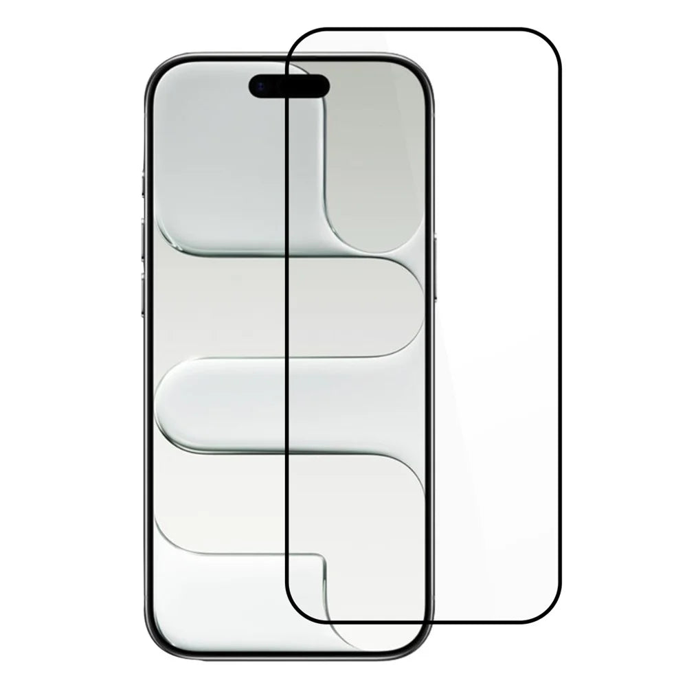 ITIETIE For iPhone Air Silk Printing Tempered Glass 0.25mm High Aluminum Full Screen Protector, Full Glue - Transparent - 1