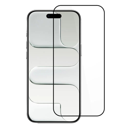 ITIETIE For iPhone Air Silk Printing Tempered Glass 0.25mm High Aluminum Full Screen Protector, Full Glue - Transparent - 1