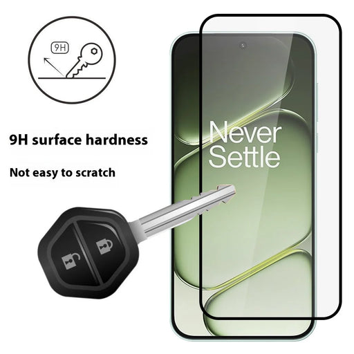 ITIETIE Silk Printing Tempered Glass For OnePlus Turbo 6 5G / Turbo 6V 5G / Nord 6 5G 0.25mm High Aluminum Full Screen Protector, Full Glue - Transparent - 2