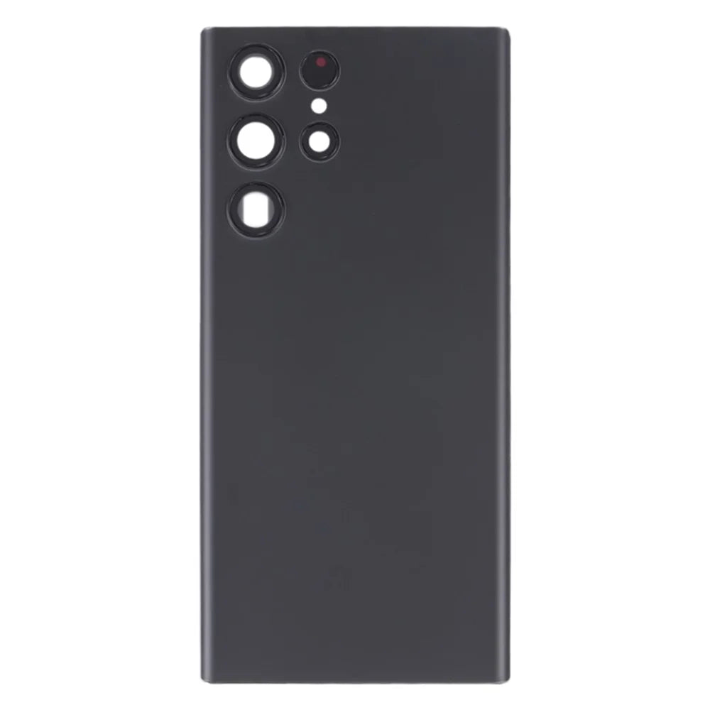 For Samsung Galaxy S22 Ultra 5G S908 Battery Housing with Adhesive Sticker + Camera Lens Cover - Black - 2