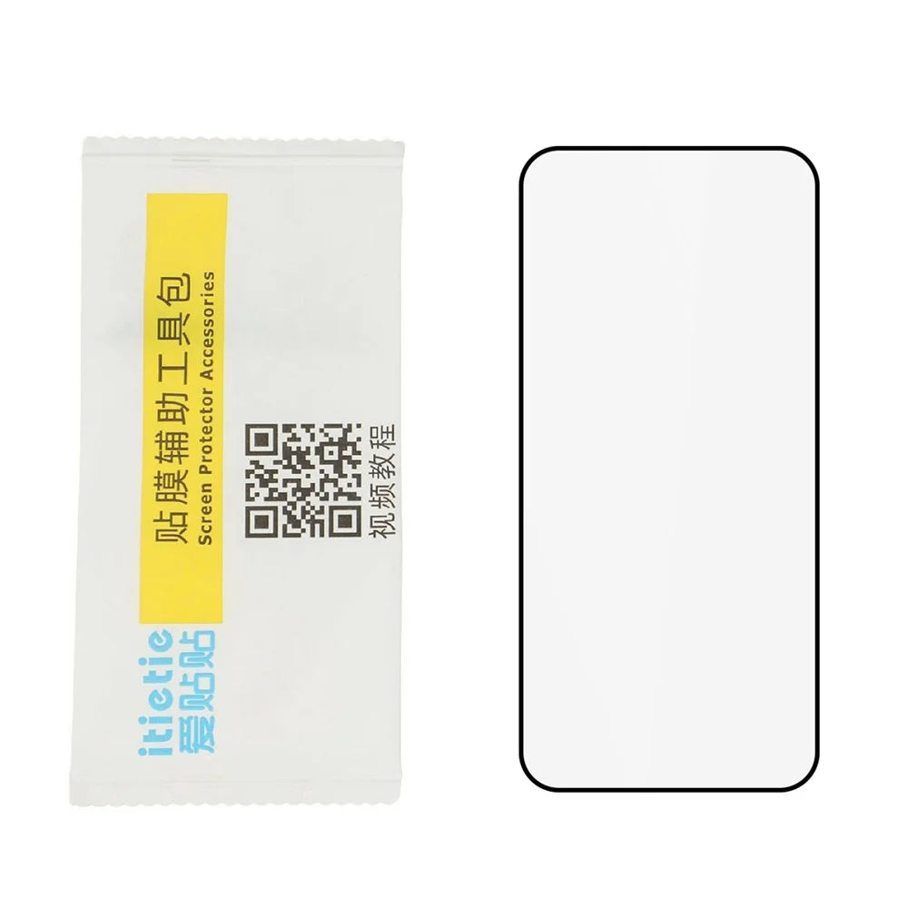 ITIETIE  For OnePlus 15 5G Silk Printing Tempered Glass 0.25mm High Aluminum Full Screen Protector, Full Glue - Transparent - 4