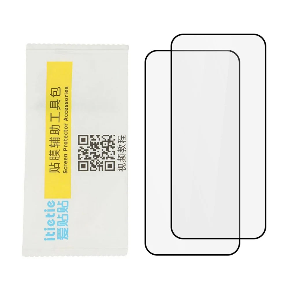 ITIETIE 2PCS For OnePlus 15 5G Silk Printing Tempered Glass 0.25mm High Aluminum Full Screen Protector, Full Glue - Transparent - 4