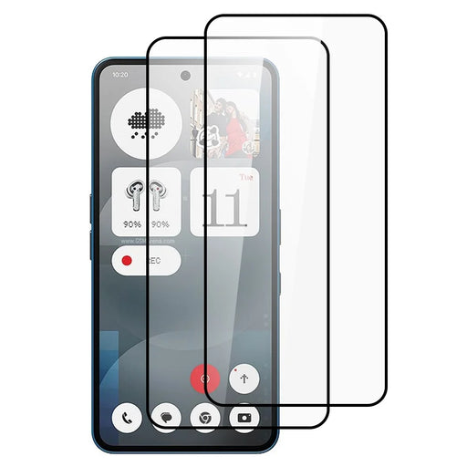 ITIETIE 2PCS For Nothing Phone (3a) Lite 5G Tempered Glass 0.25mm High Aluminum Full Screen Protector Silk Printing Film, Full Glue - Transparent - 1