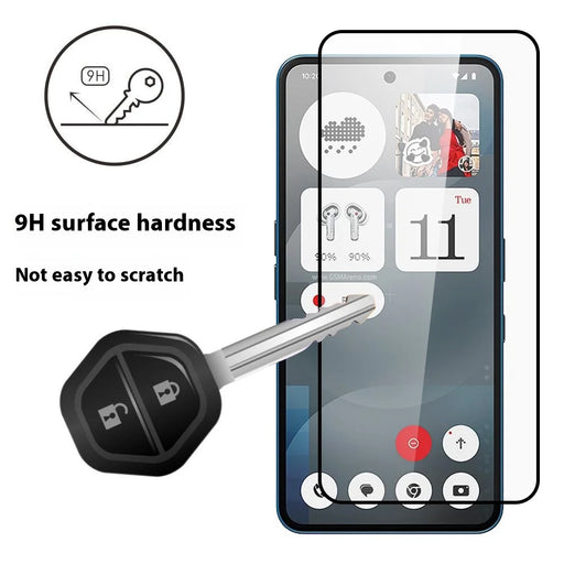 ITIETIE 2PCS For Nothing Phone (3a) Lite 5G Tempered Glass 0.25mm High Aluminum Full Screen Protector Silk Printing Film, Full Glue - Transparent - 2