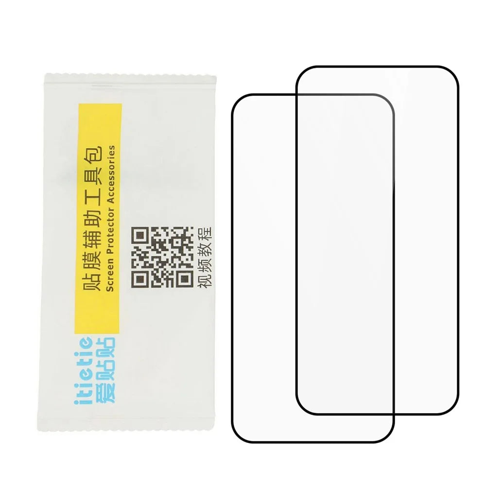 ITIETIE 2PCS For Realme GT 8 5G  /  GT 8 Pro 5G Tempered Glass 0.25mm High Aluminum Full Screen Protector Silk Printing Film, Full Glue - Transparent - 4