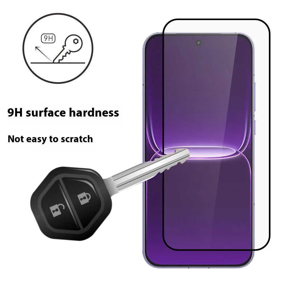 ITIETIE 2PCS For Realme Neo8 5G Tempered Glass 0.25mm High Aluminum Full Screen Protector Silk Printing Film, Full Glue - Transparent - 2