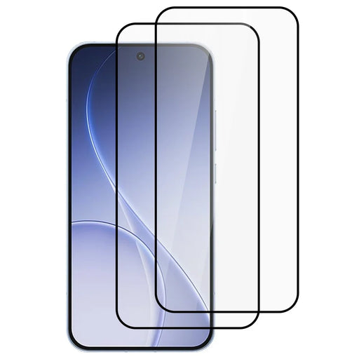 ITIETIE 2PCS Silk Printing Tempered Glass For Oppo Reno15 Pro 5G (Global)  /  Reno15 5G (China) 0.25mm High Aluminum Full Screen Protector, Full Glue - Transparent - 1