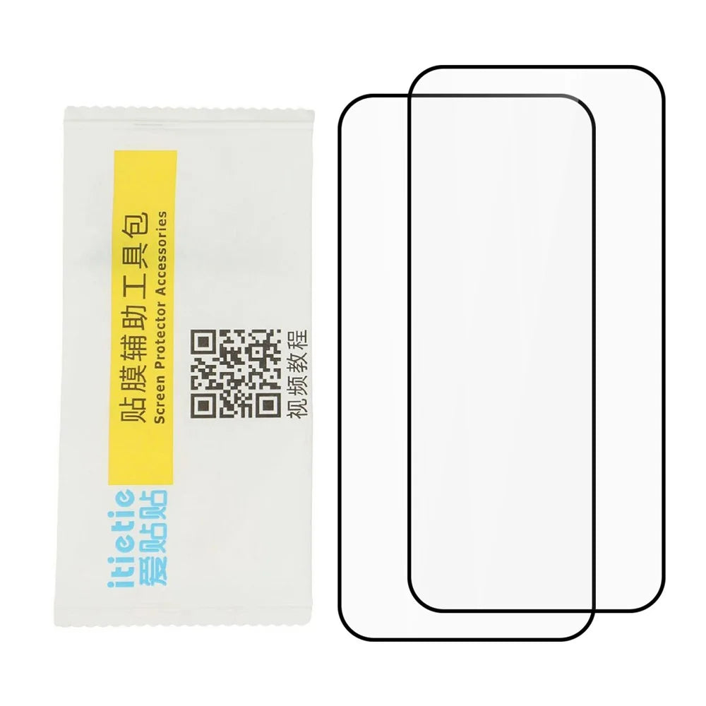 ITIETIE 2PCS Silk Printing Tempered Glass For Oppo Reno15 Pro 5G (Global)  /  Reno15 5G (China) 0.25mm High Aluminum Full Screen Protector, Full Glue - Transparent - 4
