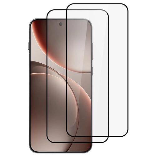 ITIETIE 2PCS For Oppo Find X9 5G Silk Printing Tempered Glass 0.25mm High Aluminum Full Screen Protector , Full Glue - Transparent - 1