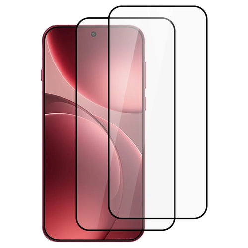 ITIETIE 2PCS For Oppo Find X9 Pro 5G Silk Printing Tempered Glass 0.25mm High Aluminum Full Screen Protector, Full Glue - Transparent - 1