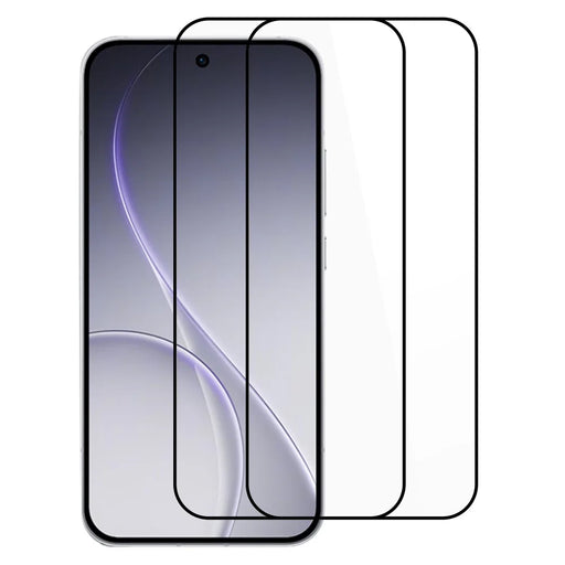 ITIETIE 2PCS Silk Printing Tempered Glass For Oppo Reno15 Pro 5G (Global)  /  Reno15 5G (China) 0.25mm High Aluminum Full Screen Protector, Full Glue - Transparent - 1