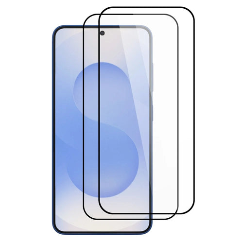 ITIETIE 2PCS For Samsung Galaxy S26+ Silk Printing Tempered Glass 0.25mm High Aluminum Full Screen Protector, Full Glue - Transparent - 1