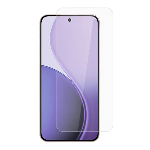 ITIETIE  For Oppo Reno14 F 5G Silk Printing Tempered Glass 0.25mm High Aluminum Screen Protector, Full Glue, Not Complete Covering - Transparent - 1