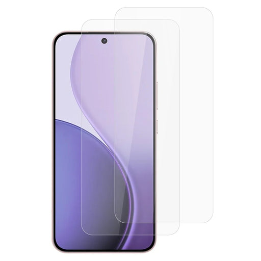 ITIETIE 2PCS For Oppo Reno14 F 5G Silk Printing Tempered Glass 0.25mm High Aluminum Screen Protector, Full Glue, Not Complete Covering - Transparent - 1