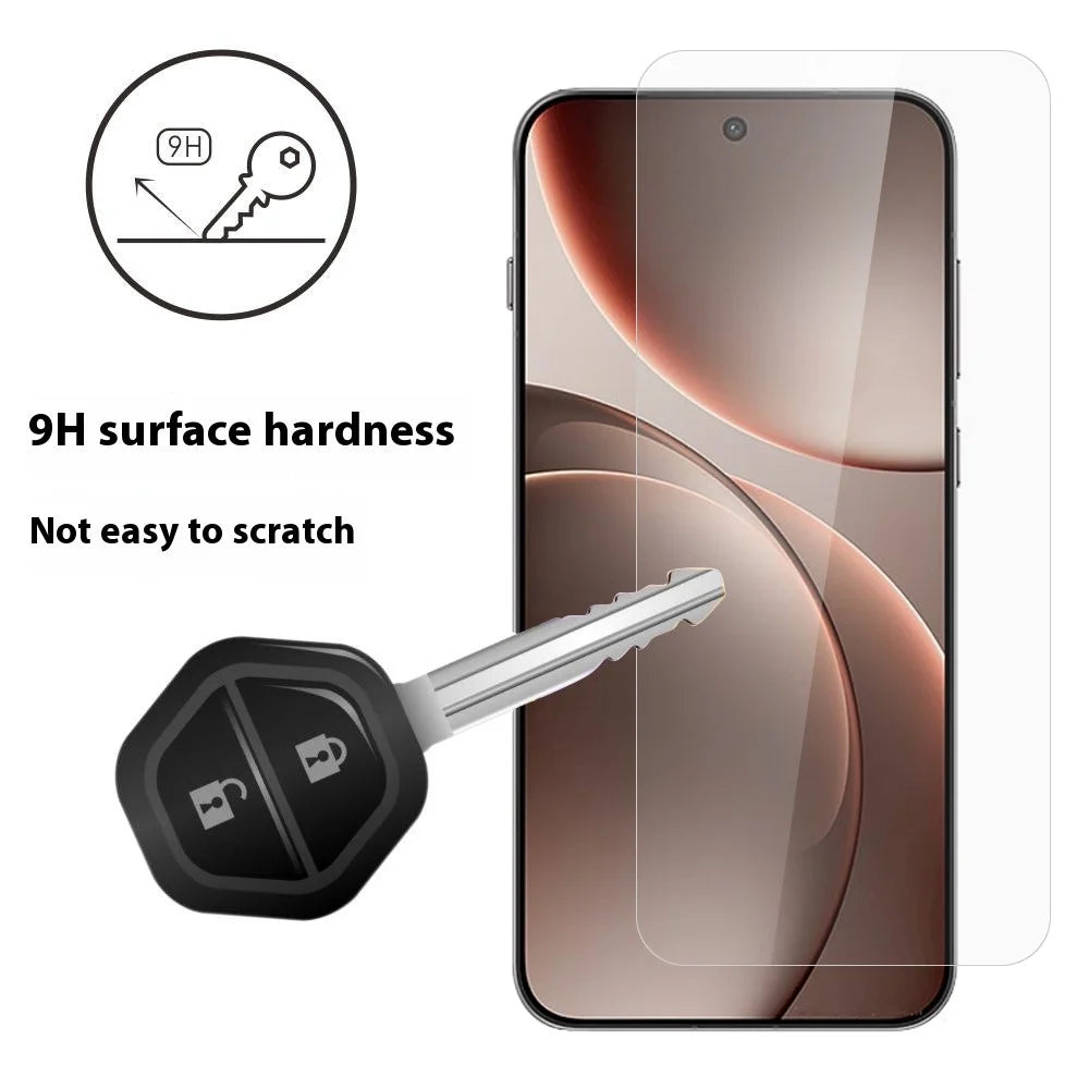 ITIETIE For Oppo Find X9 5G Silk Printing Tempered Glass 0.25mm High Aluminum Screen Protector, Full Glue, Not Complete Covering - Transparent - 3