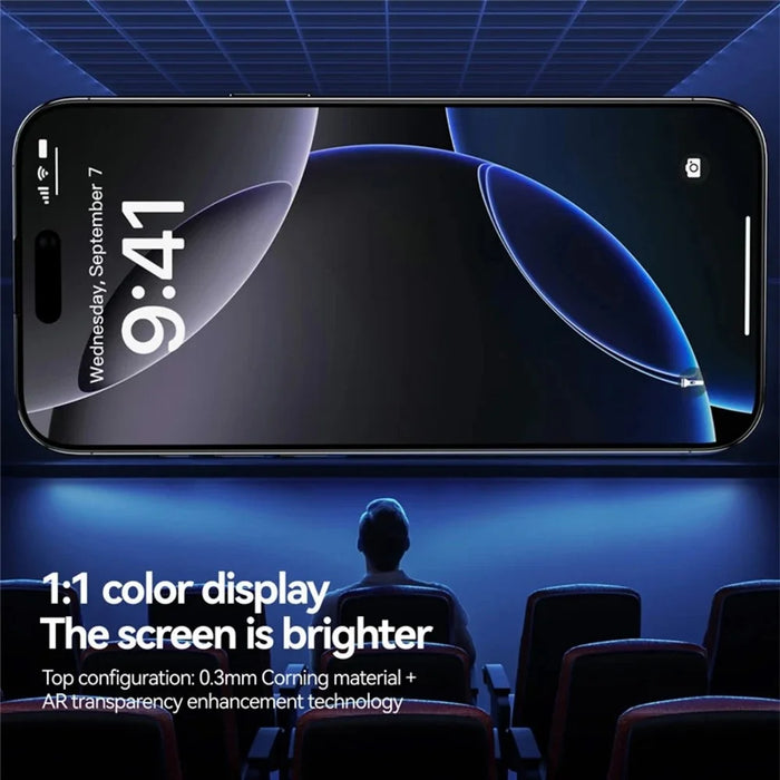 3Pcs For iPhone 18 Pro Max / 17 Pro Max Full Screen Protector HD Clear 3D Arc Edge High Aluminium-silicon Glass Film with Dust-Free Installation Tool - Transparent - 5