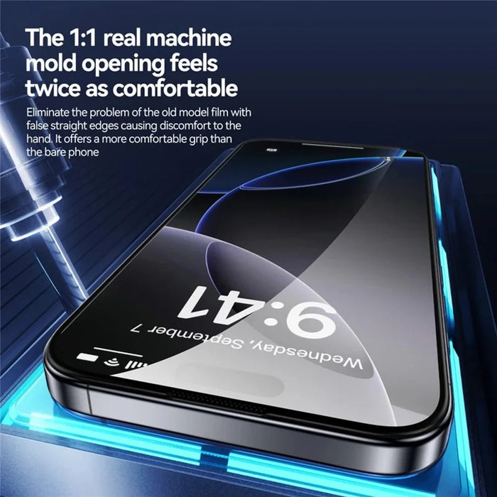 3Pcs For iPhone 18 Pro Max / 17 Pro Max Full Screen Protector HD Clear 3D Arc Edge High Aluminium-silicon Glass Film with Dust-Free Installation Tool - Transparent - 7