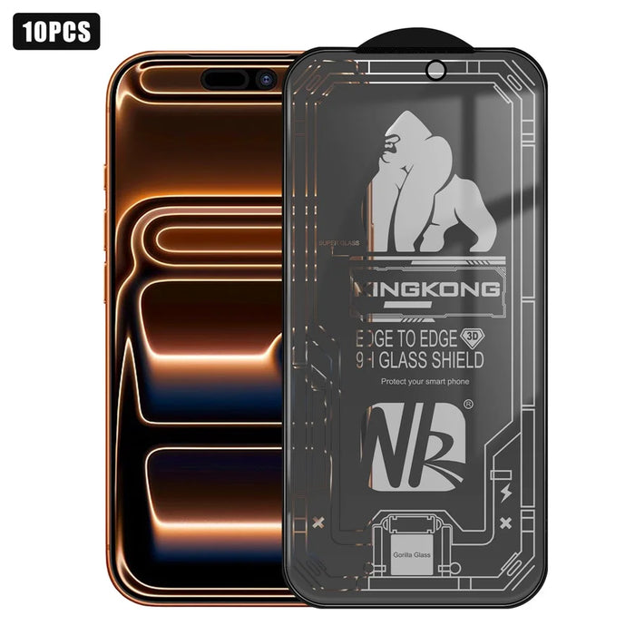10Pcs for iPhone 17 Pro Max 28 Degree Anti-Spy Full Screen Protector 3D Large Arc Edge High Aluminium-silicon Glass Film - Black - 1