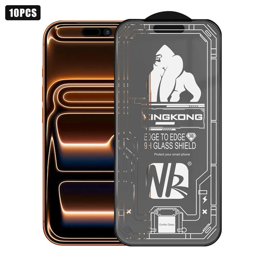 10Pcs for iPhone 17 Pro Max High Definition Matte Full Screen Protector 3D Large Arc Edge High Aluminium-silicon Glass Film - Transparent - 1